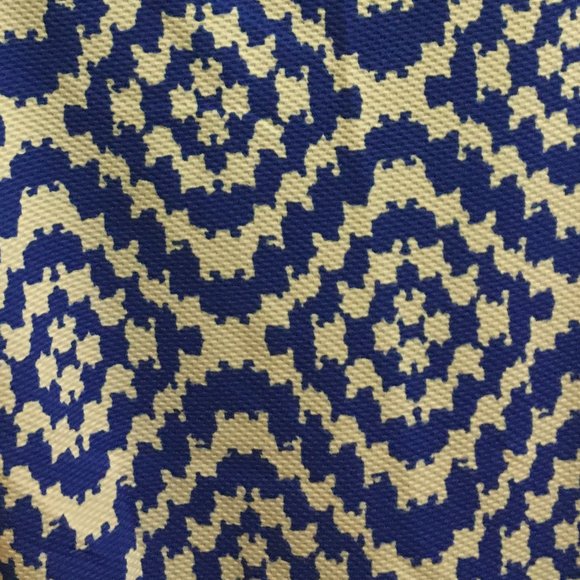 Blue & White Belted Ikat Skirt - Item#24 - Picture 4 of 4